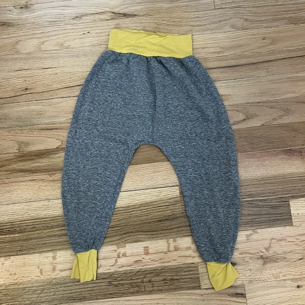 Handmade Solid knit Boho Harem Loose Fit Baggy Pants sweats leggings size 4 kids